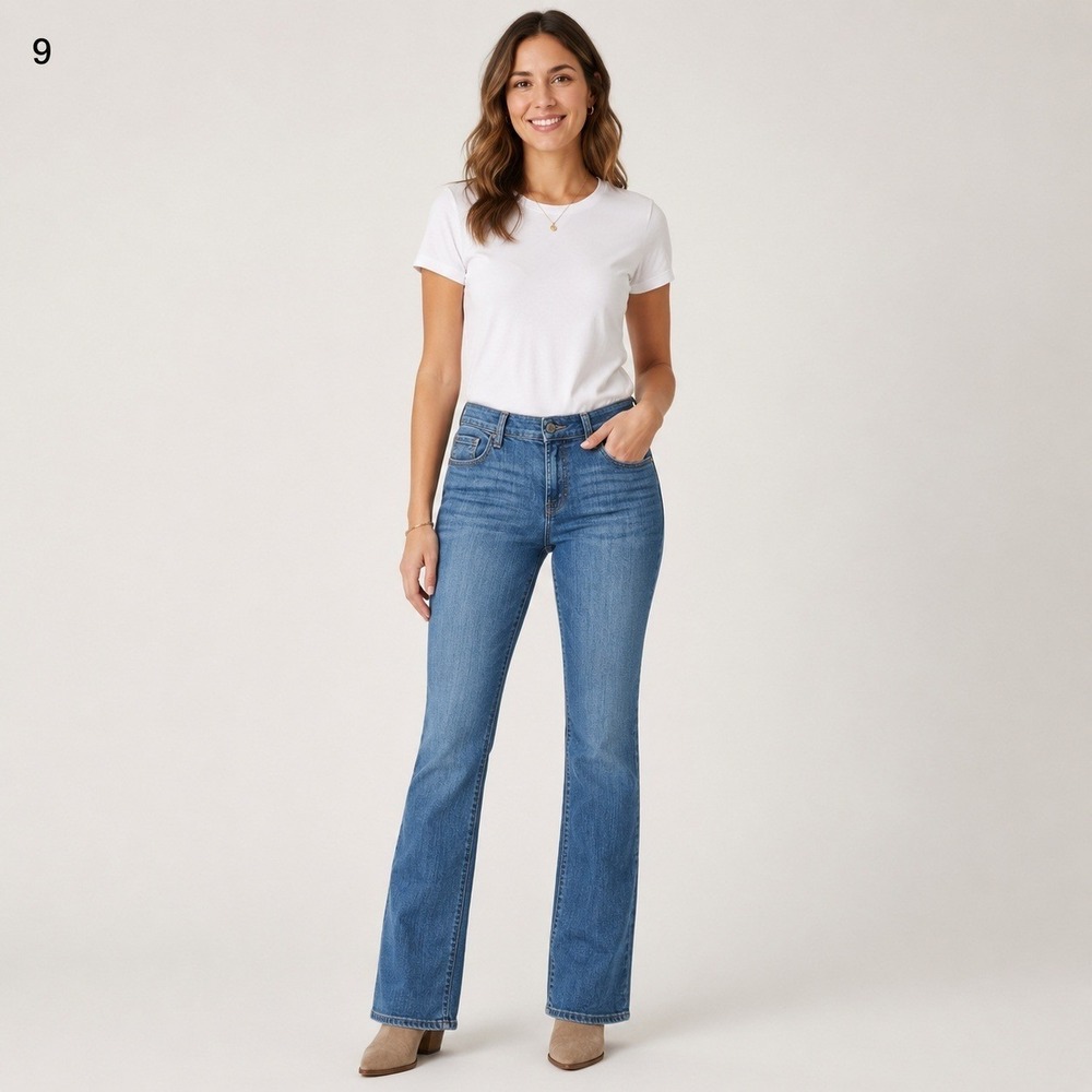 Old Navy The Diva Jeans Womens 10 Long Blue Cotton Polyester Boot Cut